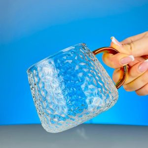 لیوان پیرکس برفی دسته عسلی