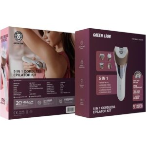 دستگاه اپیلاتور 5کاره گرین لاین مدل Green Lion 5in1 cordless epilator GL-TM47